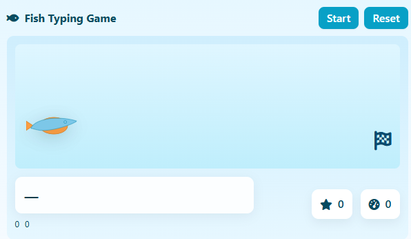 Fish Typing Game